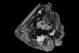 Terminated Black Tourmaline (Schorl) Crystal Cluster - Madagascar #174142-1